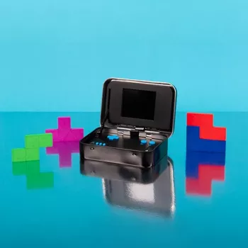 Consolă portabilă retro arcade FIZZ CREATIONS Tetris, color, carcasă metalică