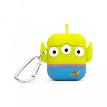 Husă din silicon 3D pentru AirPods ThumbsUp! PowerSquad, Alien, Albastru/Alb/Galben