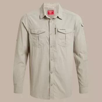 Cămașă cu mâneci lungi Craghoppers NosiLife Adventure LS Shirt III, Parchment, mărimea S
