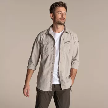 Cămașă cu mâneci lungi Craghoppers NosiLife Adventure LS Shirt III, Parchment, mărimea S