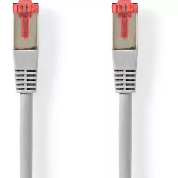 Cablu patch Nedis Cat6 S/FTP RJ45 5,00 m gri rotund PVC cu agățătoare