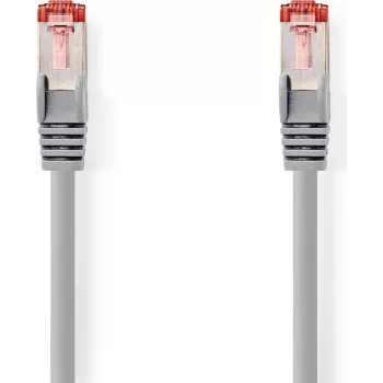Nedis Cablu de rețea CAT6 RJ45 tată la RJ45 tată S/FTP 2,00 m rotund LSZH gri