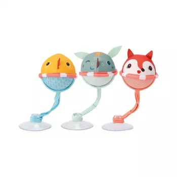 Set de 3 mingi de baie cu ventuze Lilliputiens - Joe the Dragon, 3m+