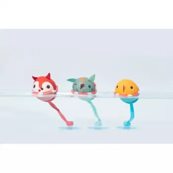 Set de 3 mingi de baie cu ventuze Lilliputiens - Joe the Dragon, 3m+
