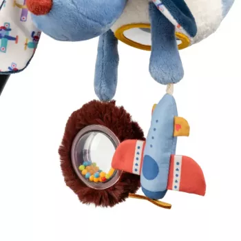 Jucărie de pluș moale de agățat multifuncțională Jules the Dog Lilliputiens, 3 luni+