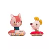 Set de jucării de baie Lilliputiens Jeanne the Cat și Nina the Mouse, 6m+