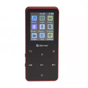 Player MP4 Denver MP-1830R cu Bluetooth, display 1,8 inch, 4 GB, roșu