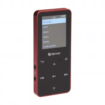 Player MP4 Denver MP-1830R cu Bluetooth, display 1,8 inch, 4 GB, roșu