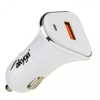 Încărcător auto Akyga AK-CH-07 12/24V 18W USB-A Quick Charge 3.0 5-12V / 1.5-3A alb