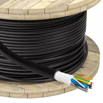 Cablu de încărcare EV Akyga AK-SC-E12 5 x 6 mm² + 2 x 0,75 mm², trifazat, 32 A, 450/750 V, la metru