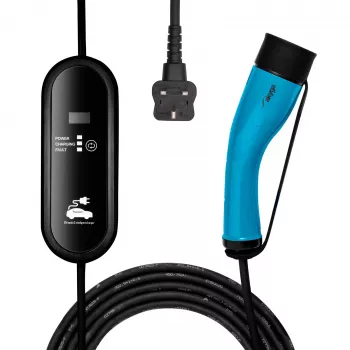 Încărcător EV portabil Akyga AK-EC-20, Type 2, ștecher UK (BS 1363), monofazat, 13 A, 3 kW, LCD, 5 m