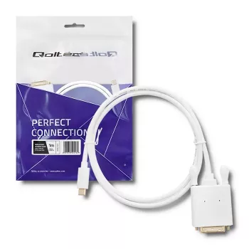 Cablu Qoltec USB 3.1 Type-C tată la DVI-D tată 1 m 4K 30Hz negru