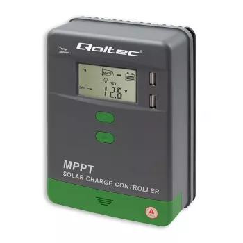 Regulator de încărcare solară MPPT Qoltec 10A 12V/24V cu senzor de temperatură afișaj LCD 2x USB GEL LiFePO4