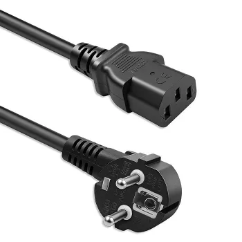 QOLTEC Cablu de alimentare SCHUKO CEE ștecher colțar IEC C13 1,8 m negru