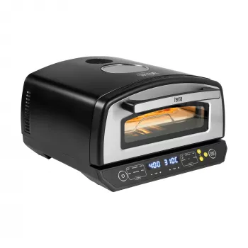 TEESA Cuptor de pizza SUPREME ELITE 2200 W, 450°C, încălzire duală, fereastră, LED, 33 cm, multiple programe de coacere
