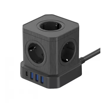 Prelungitor Newell GaN Power Cube 9W1 negru