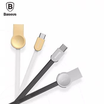 Baseus Keyble Cablu (aliaj de zinc) USB-A la USB-C 1m Alb