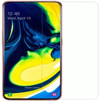 Folie de protecție din sticlă călită Evelatus 0,33 mm plată transparentă pentru Samsung Galaxy A80, cu adeziv japonez și strat antistatic