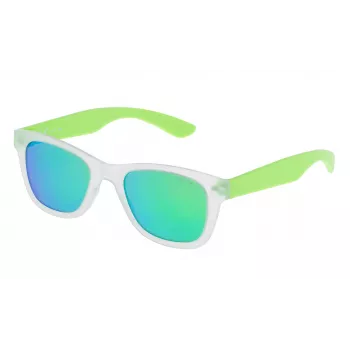 Ochelari de soare copii Police Childish SK03947Z69V - acetat negru, dreptunghiulari, 47 mm