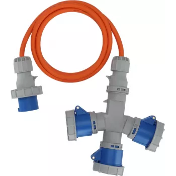 Prelungitor Brennenstuhl 1167670202, CEE, distribuitor cu 3 prize, 16 A, 2 m, H07RN-F 3G 2,5 mm², IP44