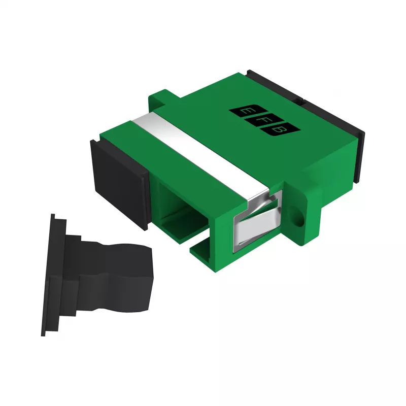 Cuplaj simplex SC/APC EFB Elektronik, single-mode, verde