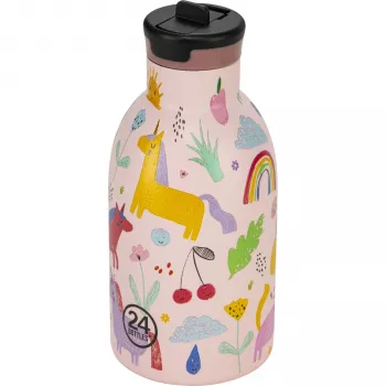 24Bottles 1824 Daily Use Sticlă termoizolantă 330 ml Capac cu pai Polipropilenă Oțel inoxidabil