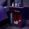 Noptieră de gaming X Rocker cu iluminare RGB LED, gri/roșu
