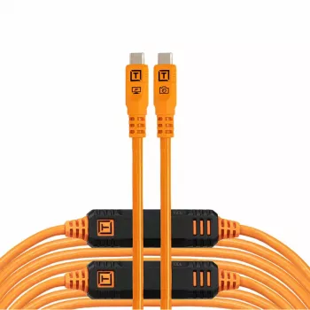 Cablu Tether Tools TetherPro USB-C Optima 10G Straight Orange 9,4 m