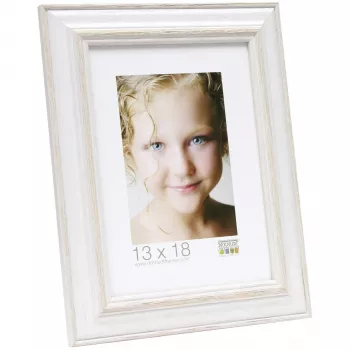 Deknudt S221H1 Ramă foto A4 21x29,7 cm MDF Lemn Alb Bej Reversibilă