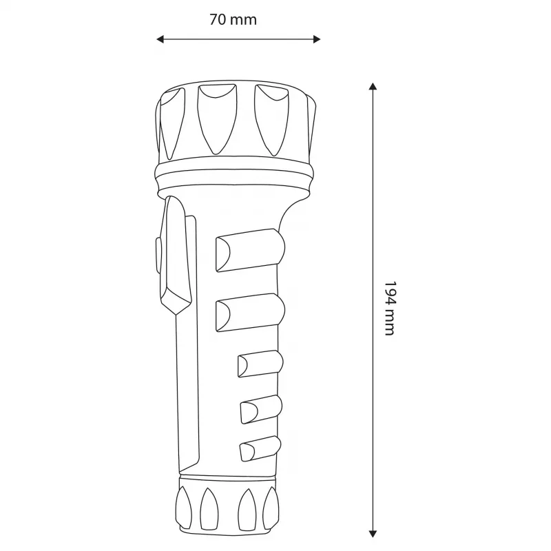 Lanternă ENTAC EFL-2D-PL 2D, plastic, neagră