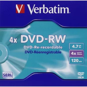 Matrice DVD-RW Verbatim 4,7 GB 4x pachet de 5 Jewel Case