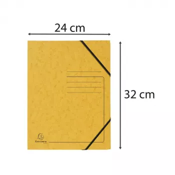 Exacompta Colorspan Mapă cu elastic A4 Galben 355 g/m² Fără clapete