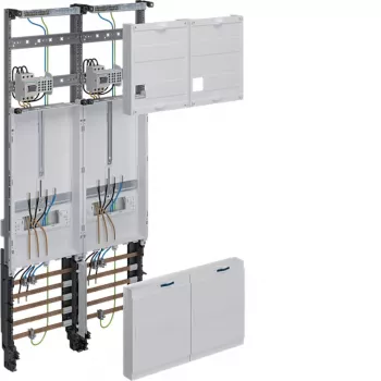 Hager ZK33X3T Panou complet de contor Câmp 1050mm 2 locuri contor 2 câmpuri de distribuție NRW SH MV N-Sachsen