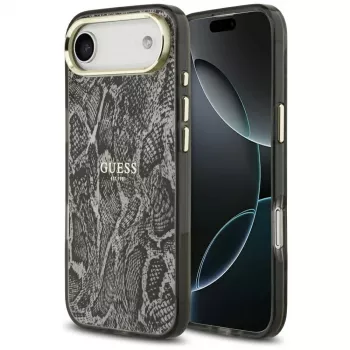 Guess Python Pattern Husă MagSafe pentru iPhone Air - Negru