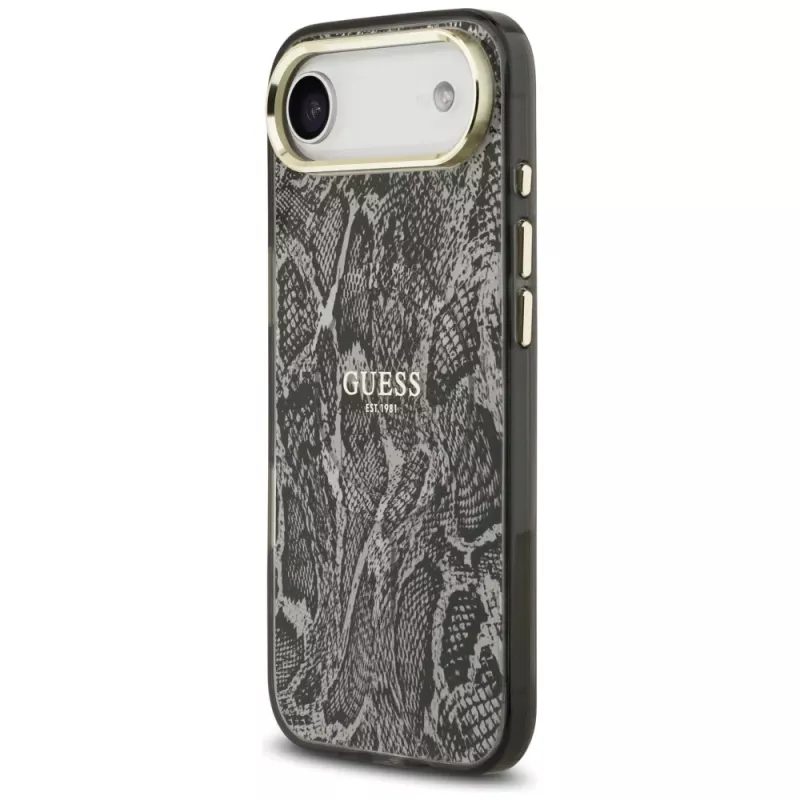 Guess Python Pattern Husă MagSafe pentru iPhone Air - Negru