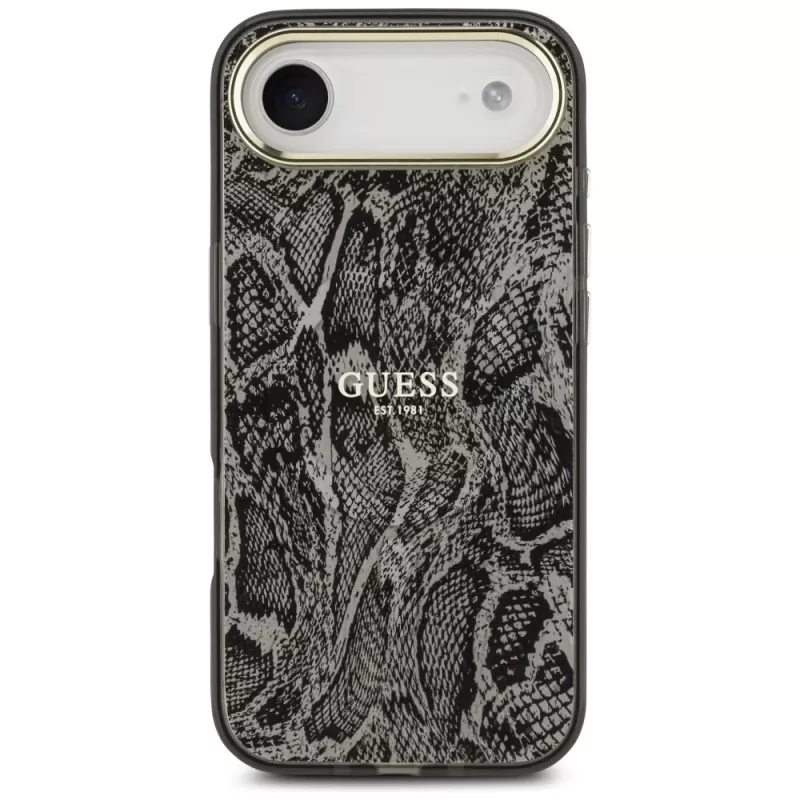 Guess Python Pattern Husă MagSafe pentru iPhone Air - Negru