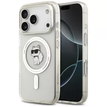 Husă MagSafe Karl Lagerfeld IML Choupette pentru Apple iPhone 17 Pro Max, transparentă