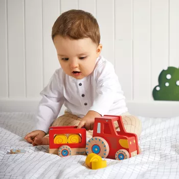 Jucărie cu tractare Janod Fermă Tractor