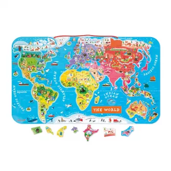 Puzzle magnetic Janod Harta lumii