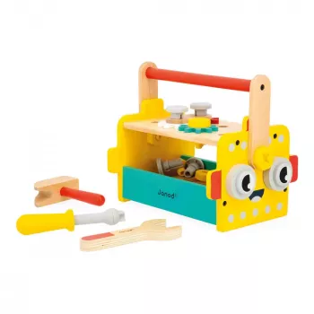 Trusă de scule Janod Brico'kids cu scule - set de joc din lemn