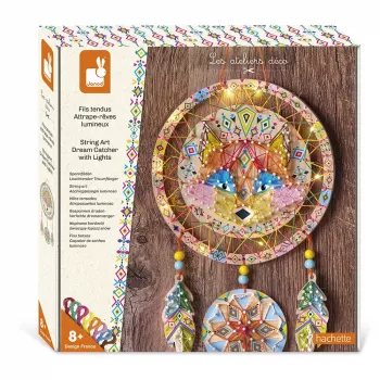 Set de țesut 3D Janod String Art Glowing Dreamcatcher