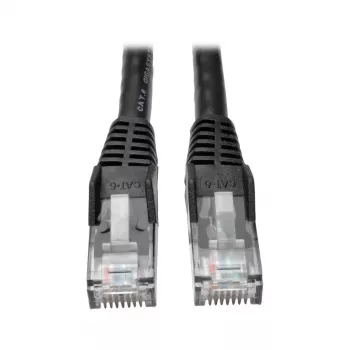 Tripp Cablu patch Cat6 Gigabit turnat fără agățare RJ45 M/M 25ft Negru
