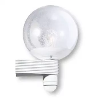 Lampă de perete de exterior cu senzor STEINEL L400S, albă, 60W E27