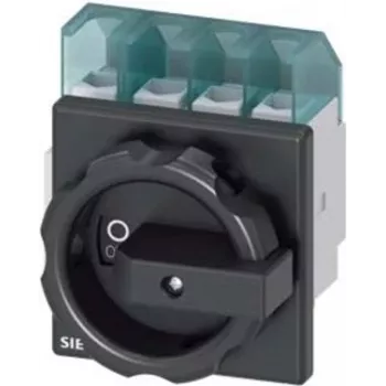 Întrerupător principal Siemens 3LD22031TL51 4 poli 32A 400V 11,5kW montaj frontal cu 4 găuri