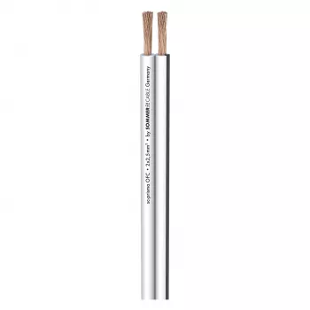 Cablu de difuzor Sommer Cable SC-Prisma, 2 x 2,50 mm², PVC 9,1 x 4,3 mm, alb (401-0250-WS)