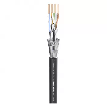 Cablu de rețea Sommer Cable SC-Mercator CAT.7 PUR, PUR, Ø 6,4 mm, negru, vândut la metru (581-0071)