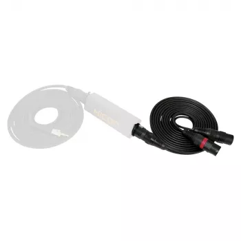 Cablu adaptor DMX Sommer Cable SC-Peacock MKII, 2 x 0,22 mm², conector XLR tată 3 pini la conector XLR mamă 5 pini, HICON, negru, 5 m (PCGU-0500-SW)