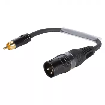 Cablu adaptor Sommer Cable, mufă RCA la mufă XLR cu 3 pini, negru, 0,15 m (TRH7U0015-SW)