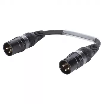 Cablu adaptor Sommer Cable, mufă XLR cu 3 pini la mufă XLR cu 3 pini, HICON, negru, 0,15 m (SGHWU0015-SW)