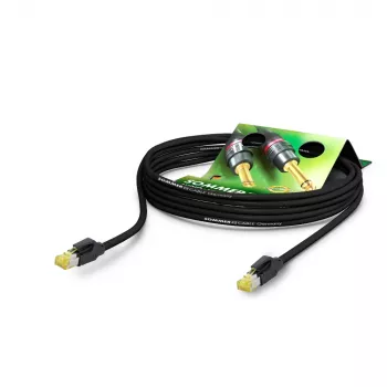 Cablu de rețea Sommer Cable SC-Mercator CAT.7 PUR, 8 x 0,14 mm², RJ45 la RJ45, HIROSE, negru, 3 m (P7HS-0300-SW)